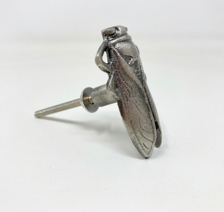 Antique Pewter Bug Insect Drawer Knob Metal Cicada Cabinet Knobs Dresser Knob Cabinet Knob