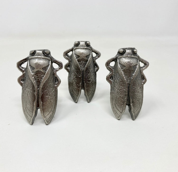 Antique Pewter Bug Insect Drawer Knob Metal Cicada Cabinet Knobs Dresser Knob Cabinet Knob