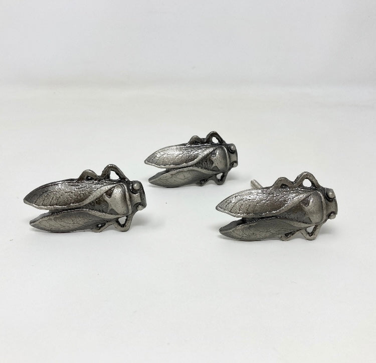 Antique Pewter Bug Insect Drawer Knob Metal Cicada Cabinet Knobs Dresser Knob Cabinet Knob