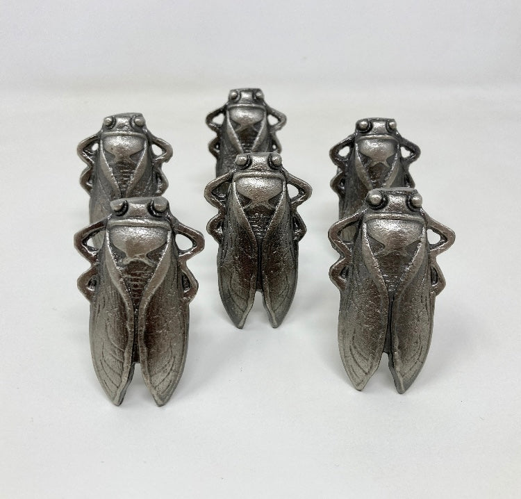 Antique Pewter Bug Insect Drawer Knob Metal Cicada Cabinet Knobs Dresser Knob Cabinet Knob