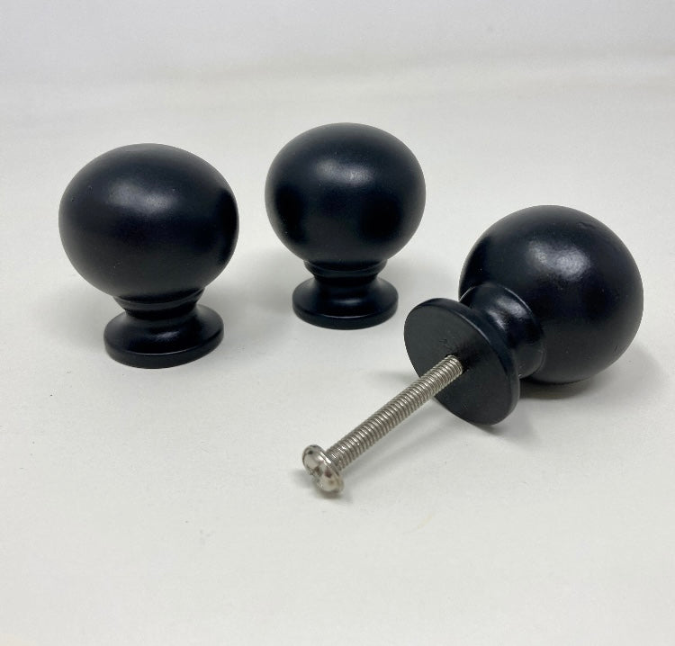 BLACK Finish Bubble Ball Knob x 1 | Wardrobe | Modern | Kitchen Replacement Knob | Furniture Knob | Cabinet Knob | Iron