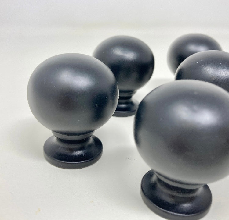 BLACK Finish Bubble Ball Knob x 1 | Wardrobe | Modern | Kitchen Replacement Knob | Furniture Knob | Cabinet Knob | Iron