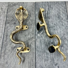Solid Brass Pair Snake Handles