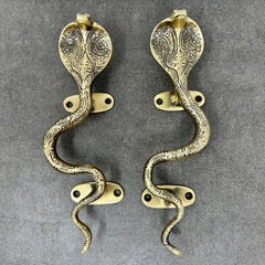 Solid Brass Pair Snake Handles