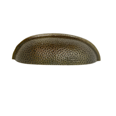 Antique Brass Hammered Knob Or Cup Handle