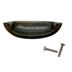 Antique Brass Hammered Knob Or Cup Handle