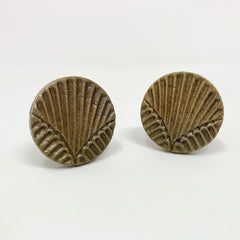 Antique Brass 'V' Vintage Art Deco Fan Iron Drawer Pull, Rustic Cabinet Door Handle, Door Knobs