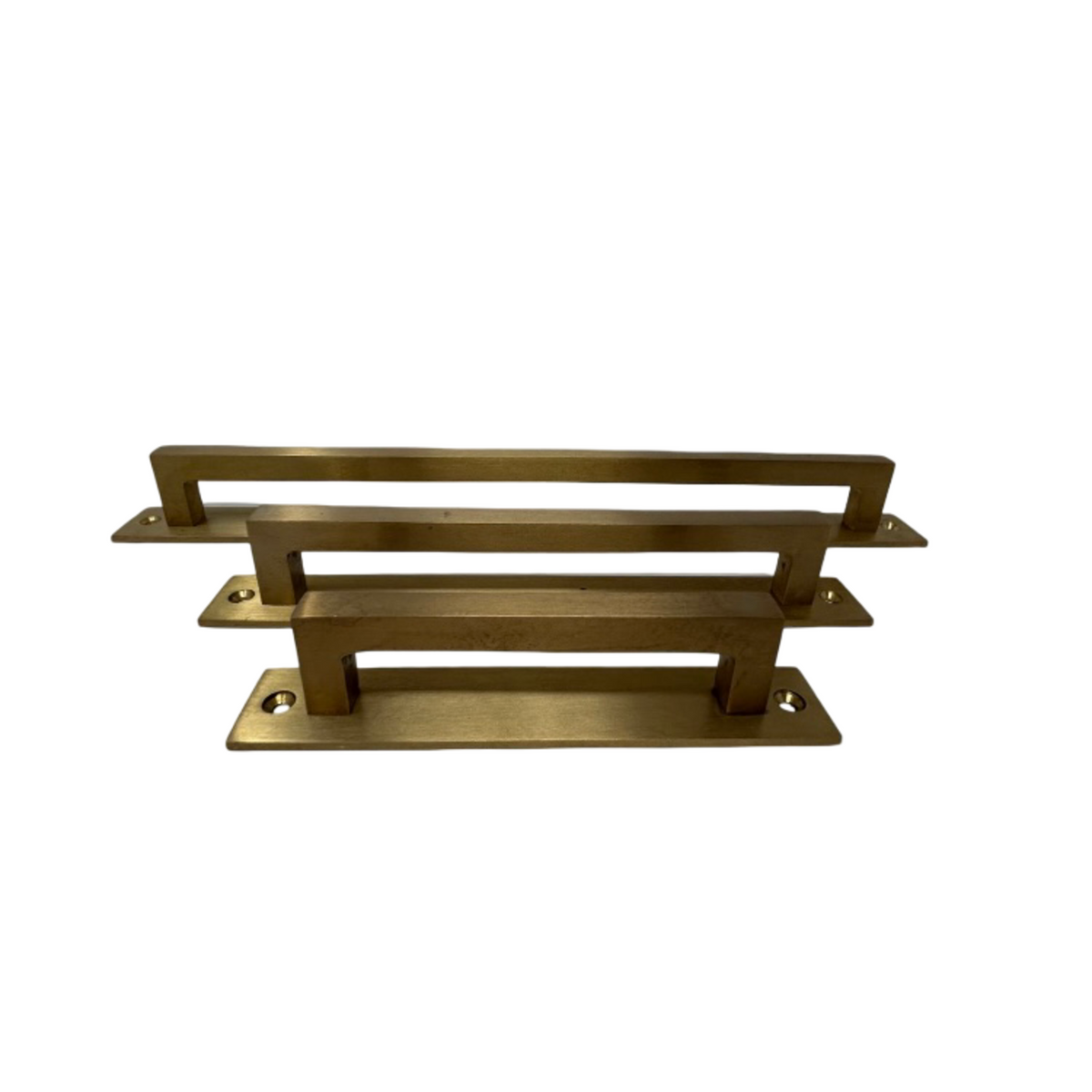 Unlacquered Brass Square Backplate Handle