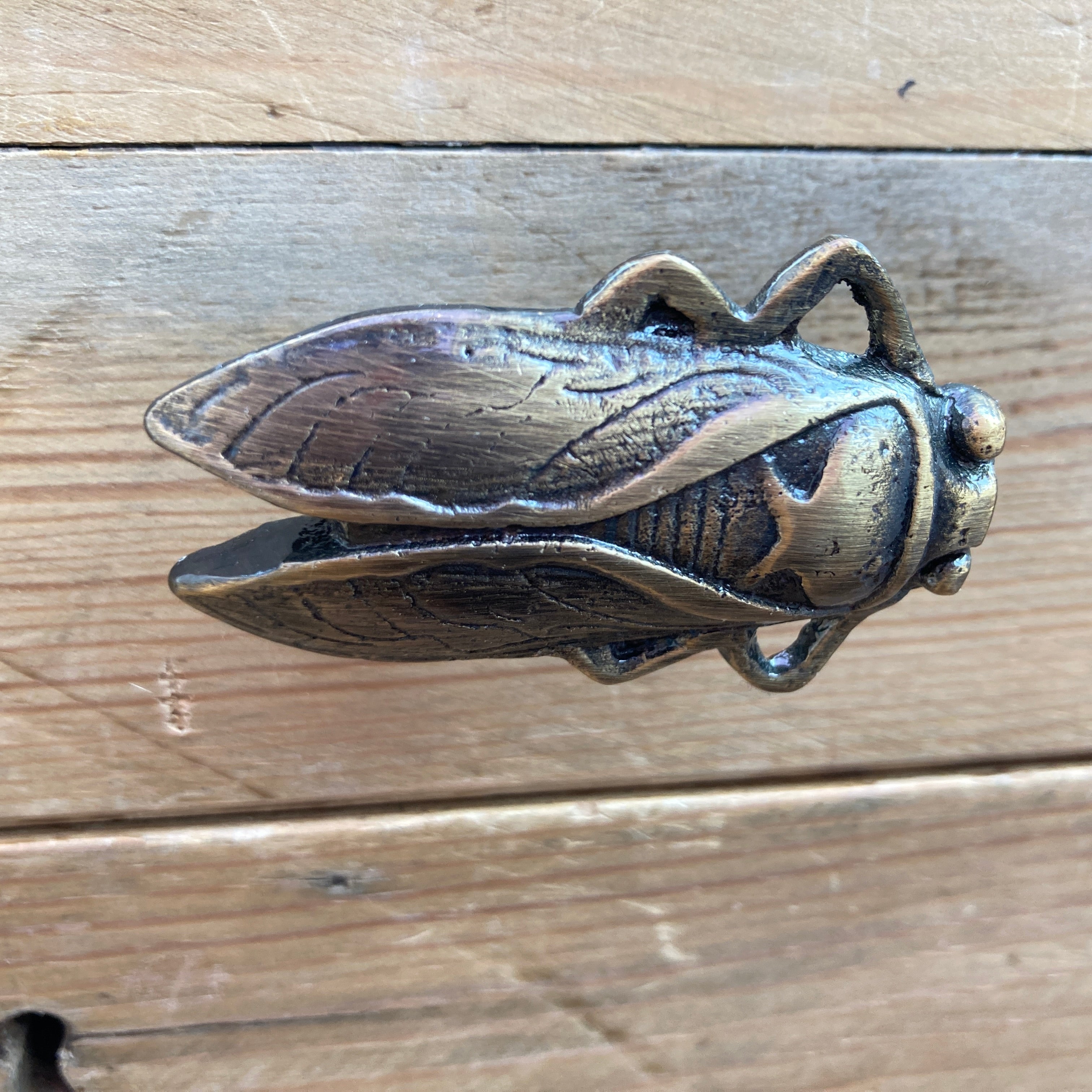 Antique Brass Bug Insect Drawer Knob Metal Cicada Cabinet Knobs Dresser Knob Cabinet Knob