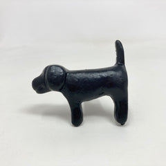 Dog Knob in Black | Drawer Pull Animal Knob Cabinet