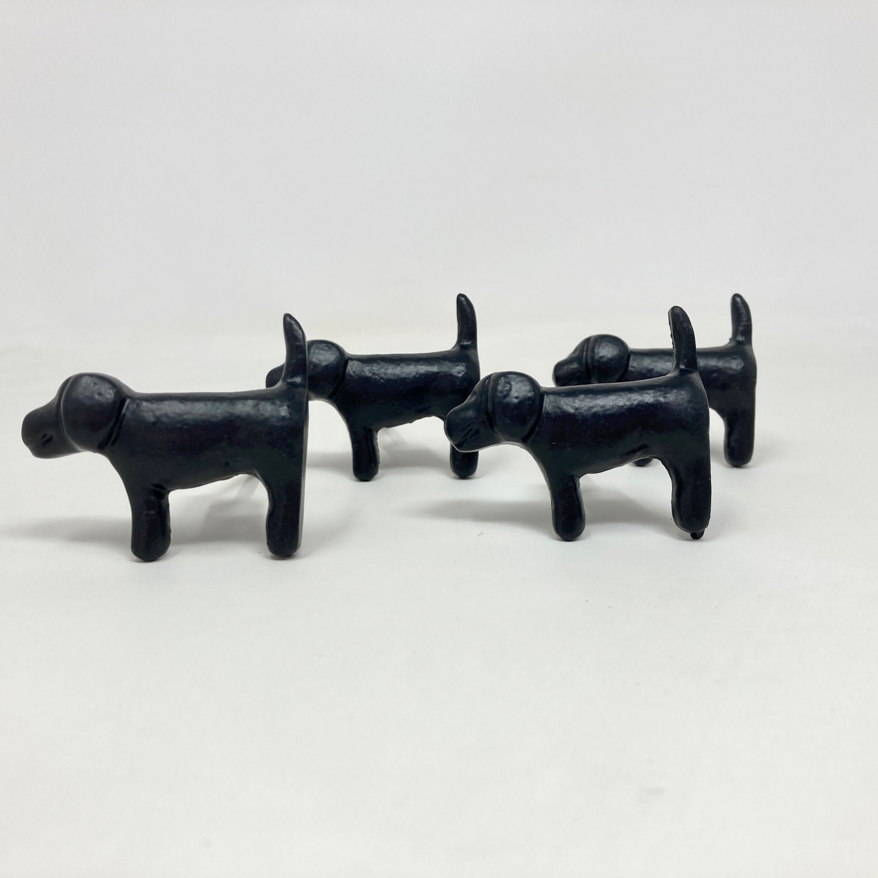 Dog Knob in Black | Drawer Pull Animal Knob Cabinet