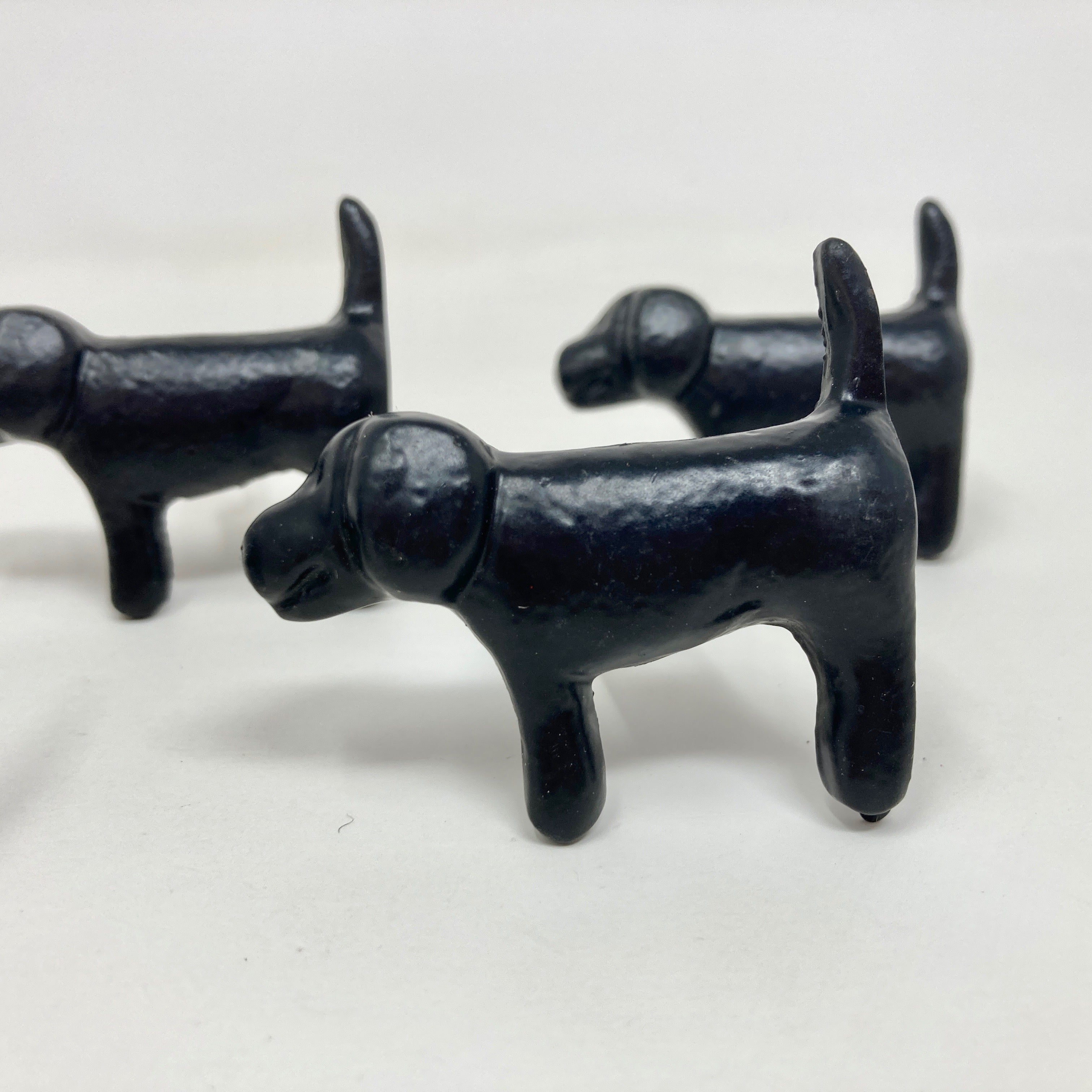 Dog Knob in Black | Drawer Pull Animal Knob Cabinet