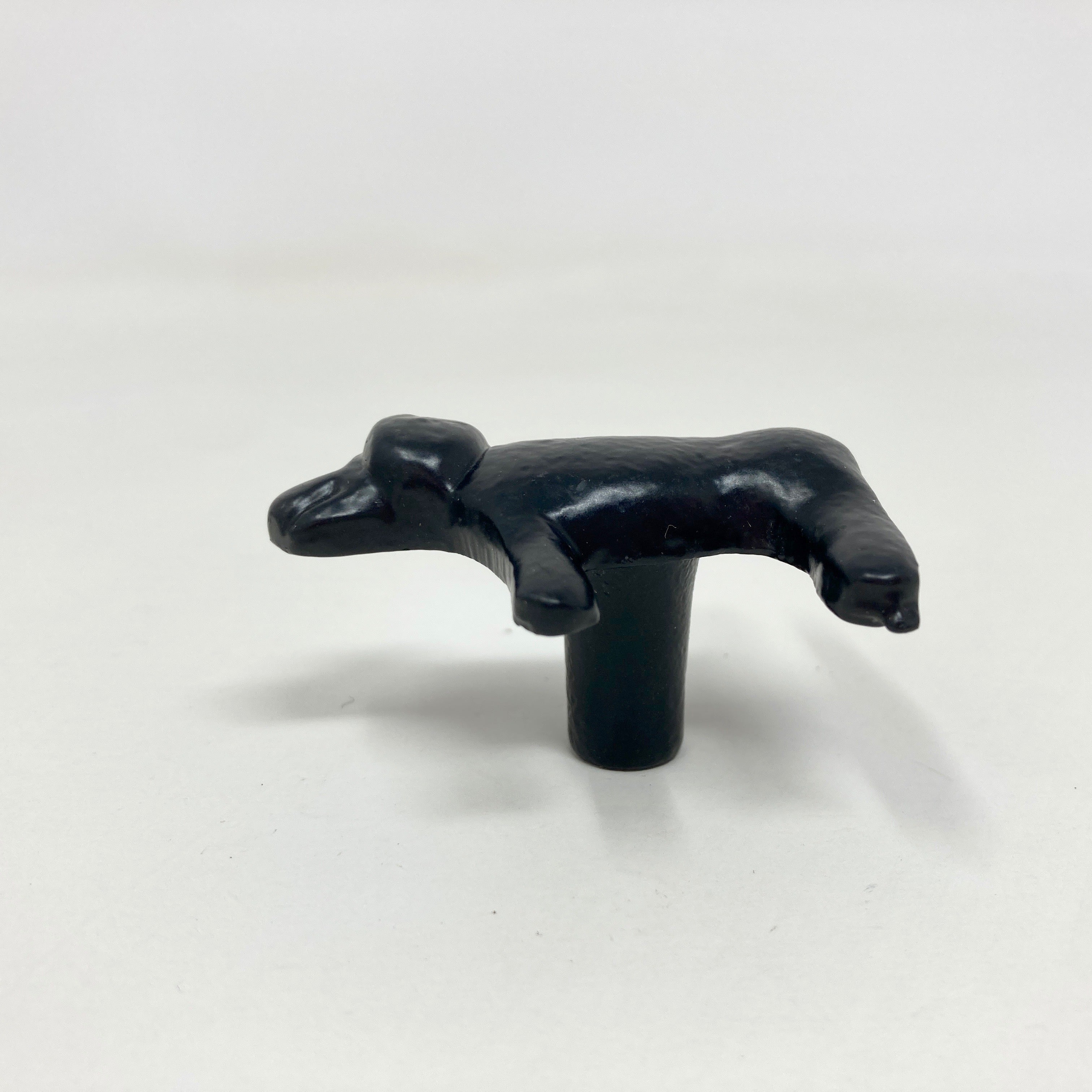 Dog Knob in Black | Drawer Pull Animal Knob Cabinet