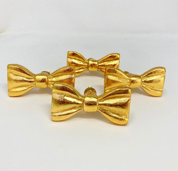 Bow Tie LARGE - Home decor shabby chic upcycle drawer pull Cabinet Drawers