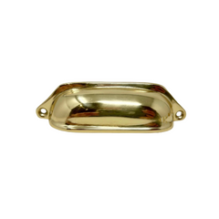 Lacquered Brass Small Cup Handle