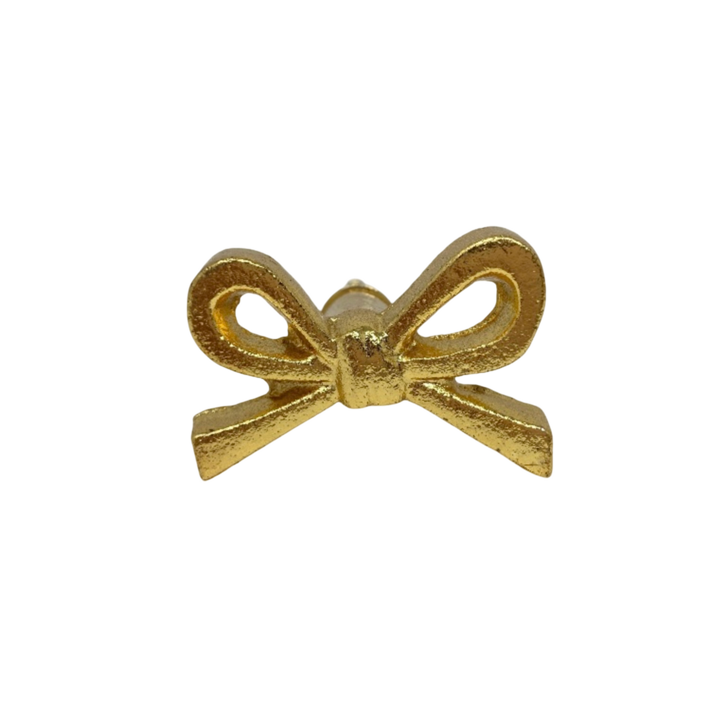 Bow Gold Metal Knob
