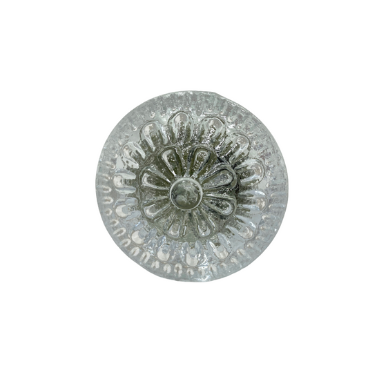 Vintage Victorian Style Clear Flower Glass Knob