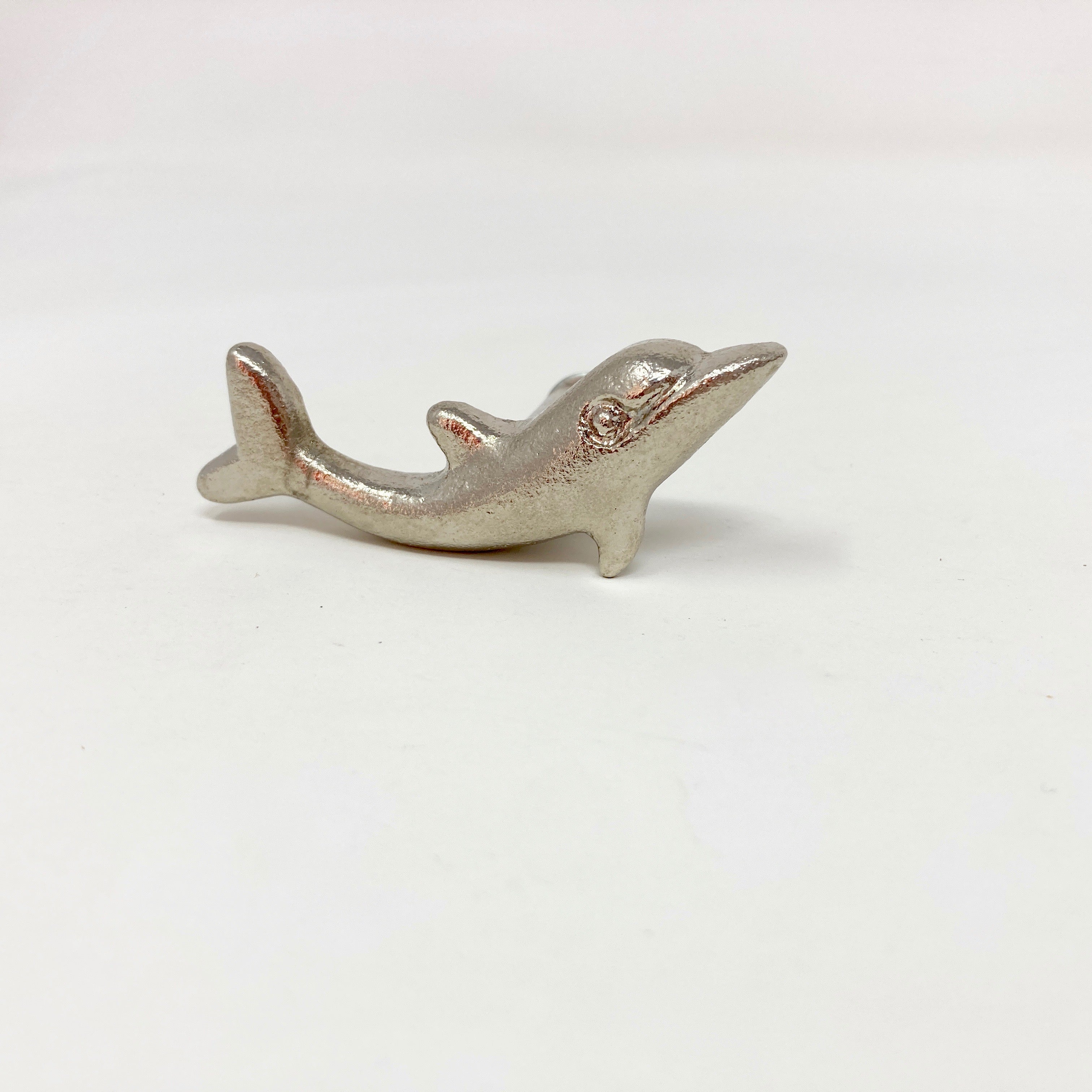 Dolphin Knob in Silver - Bathroom Drawer Pull Door Pull Cabinet Cupboard Kitchen