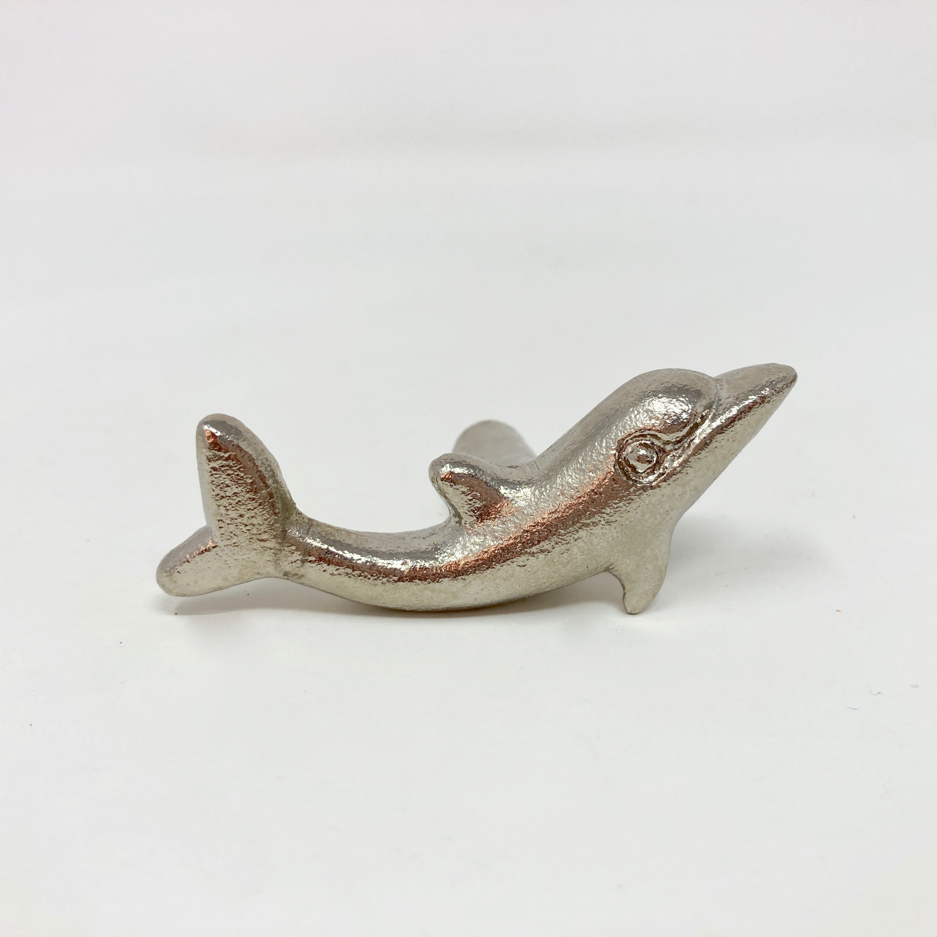 Dolphin Knob in Silver - Bathroom Drawer Pull Door Pull Cabinet Cupboard Kitchen