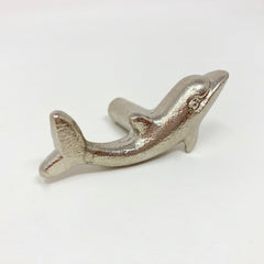 Dolphin Knob in Silver - Bathroom Drawer Pull Door Pull Cabinet Cupboard Kitchen