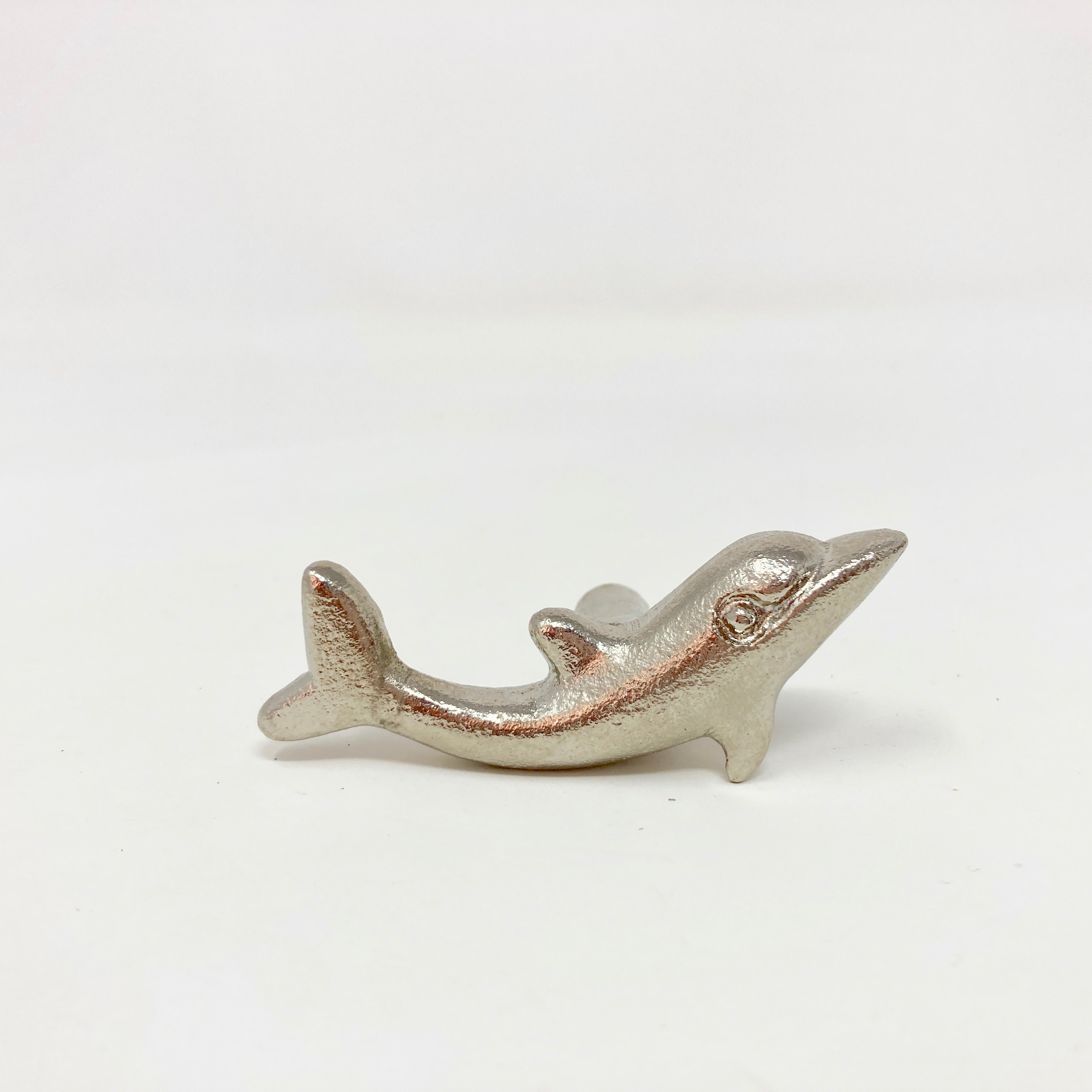 Dolphin Knob in Silver - Bathroom Drawer Pull Door Pull Cabinet Cupboard Kitchen