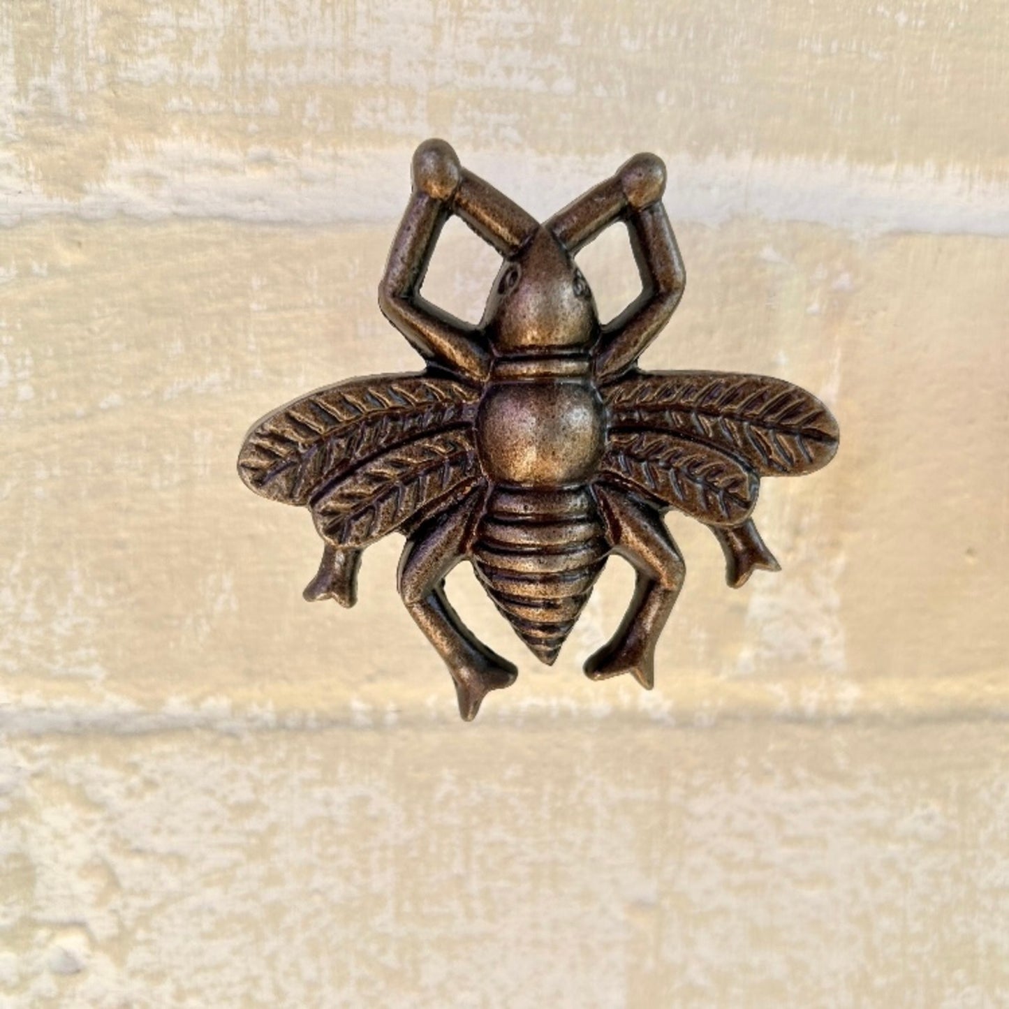 Large Antique Brass Bee Hook