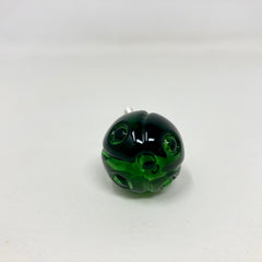 Dainty Vintage Victorian Style Round Glass Knob in Green