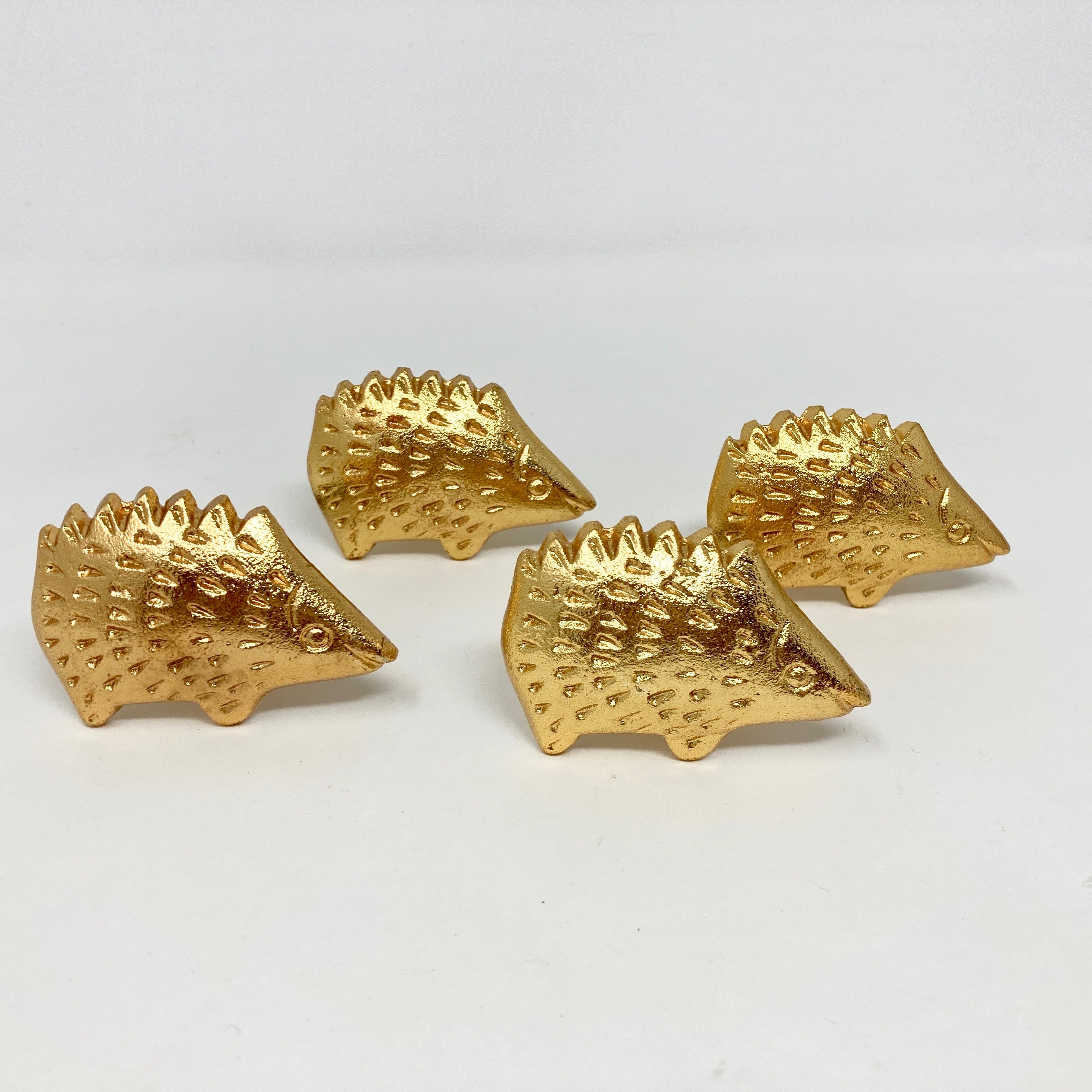 Bright Gold Hedgehog Knob Antique Gold Vintage Gold Woodland Iron Drawer Pull Door Pull Animal Knob