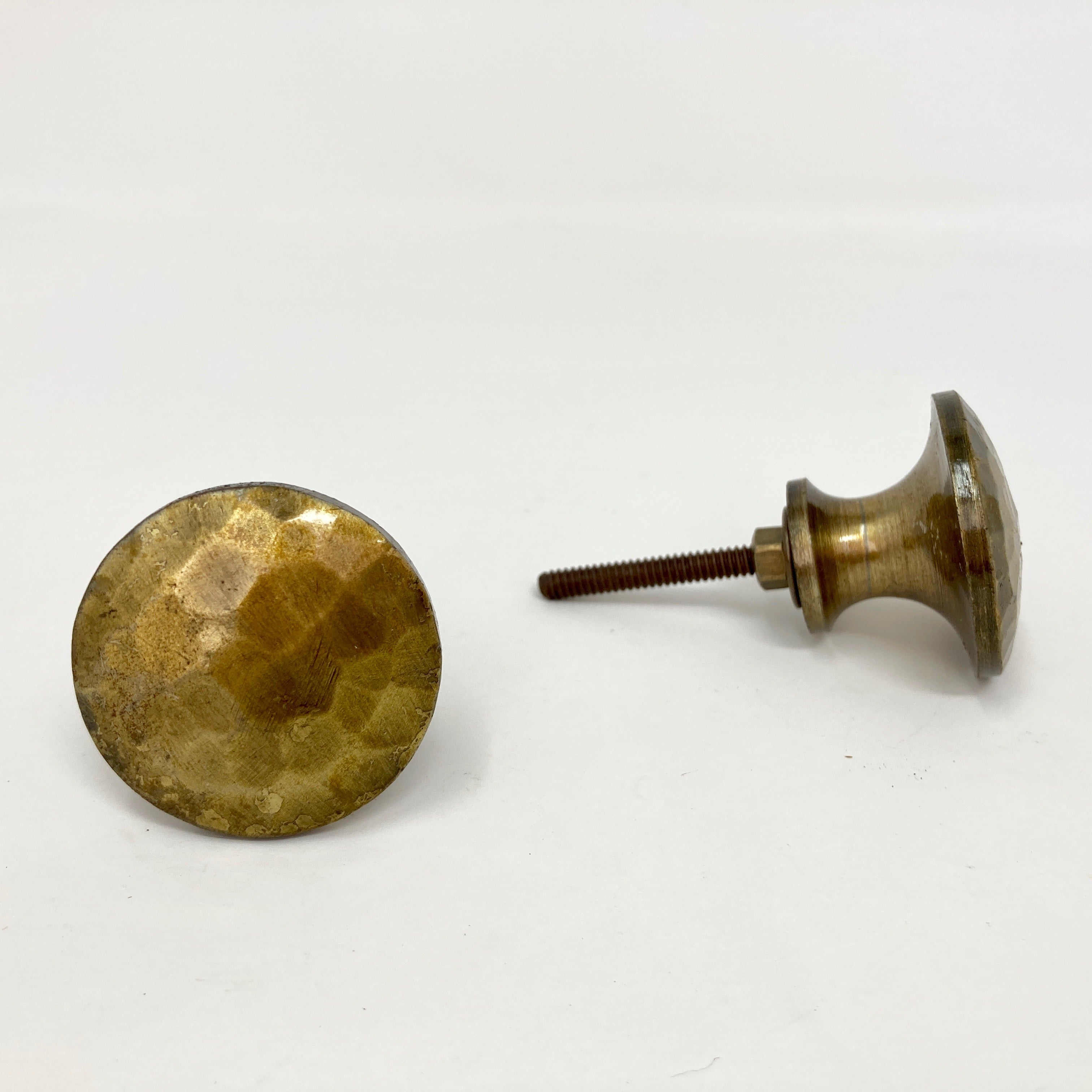 Hammered Antique Brass Knob | Kitchen Replacement | Home decor drawer pull