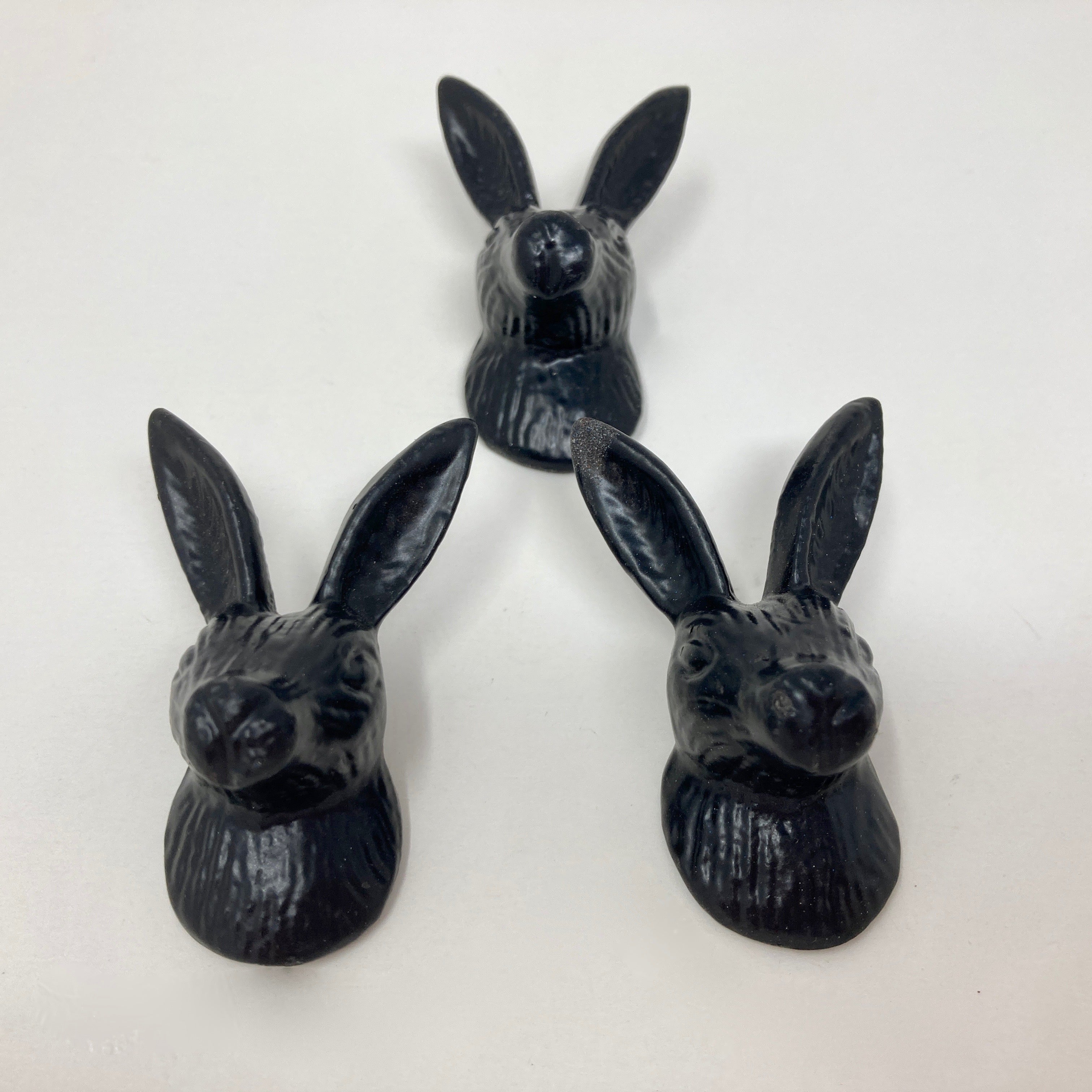 Black Hare Rabbit Drawer Door Pull Knob Animal Handle Kitchen Cupboard Home