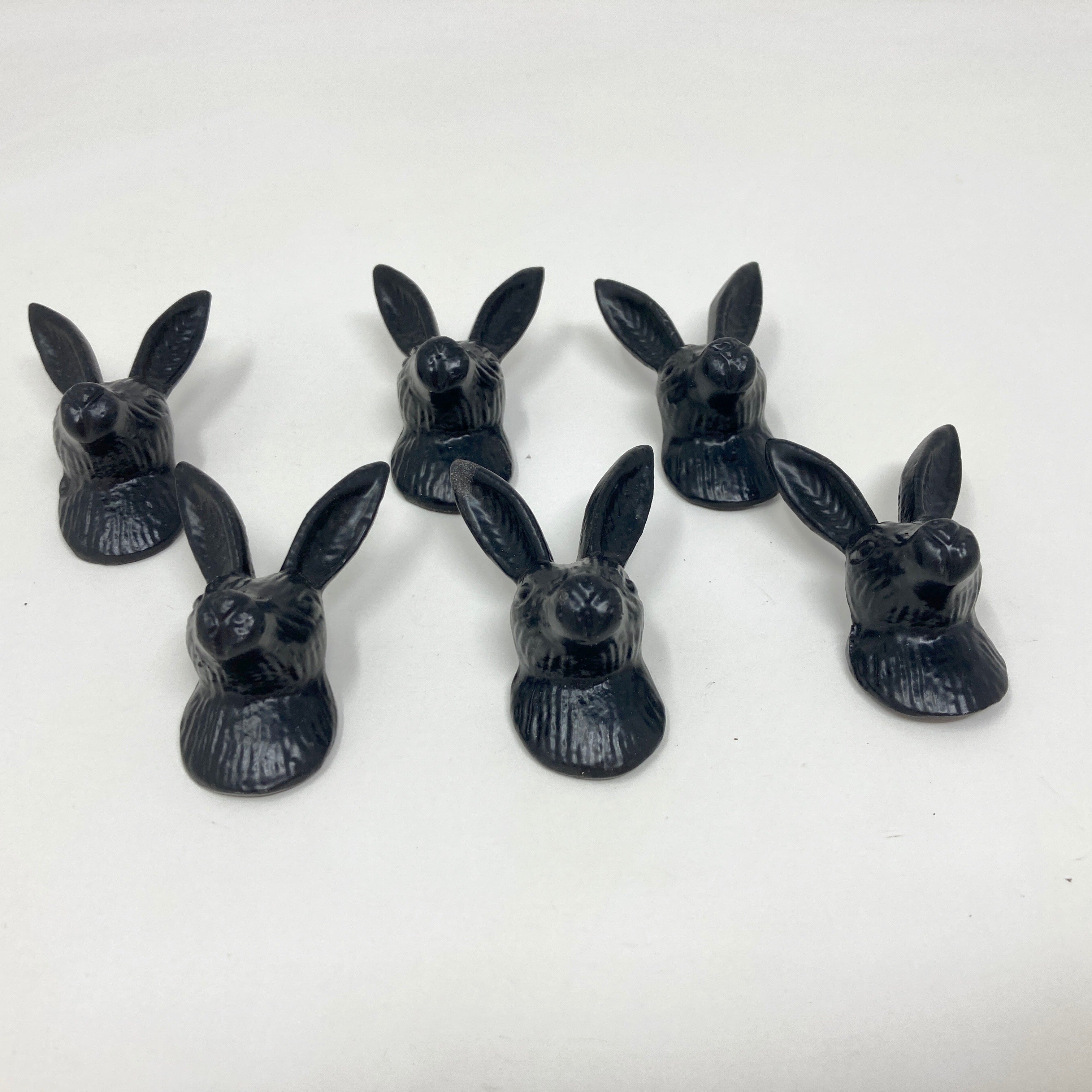 Black Hare Rabbit Drawer Door Pull Knob Animal Handle Kitchen Cupboard Home