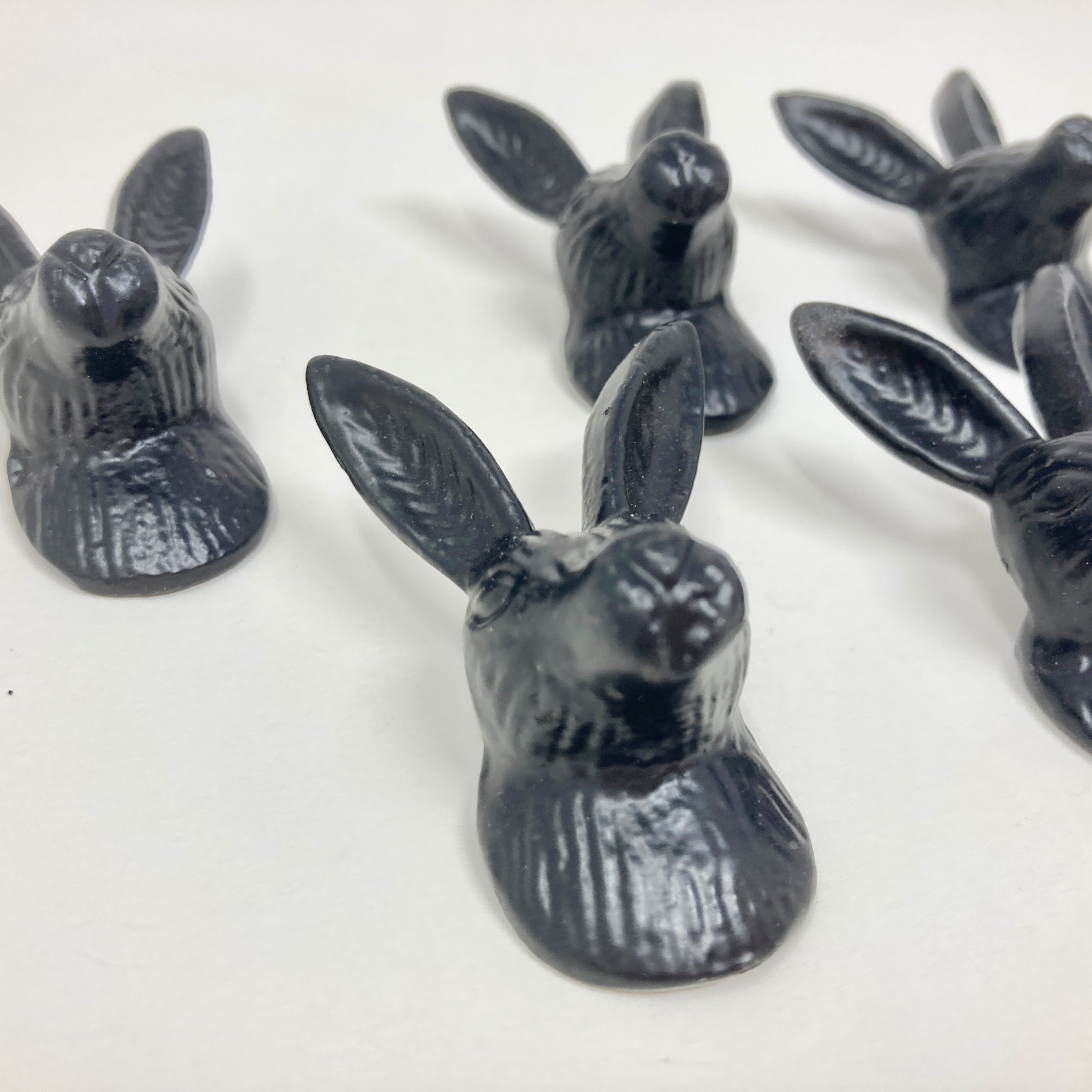 Black Hare Rabbit Drawer Door Pull Knob Animal Handle Kitchen Cupboard Home