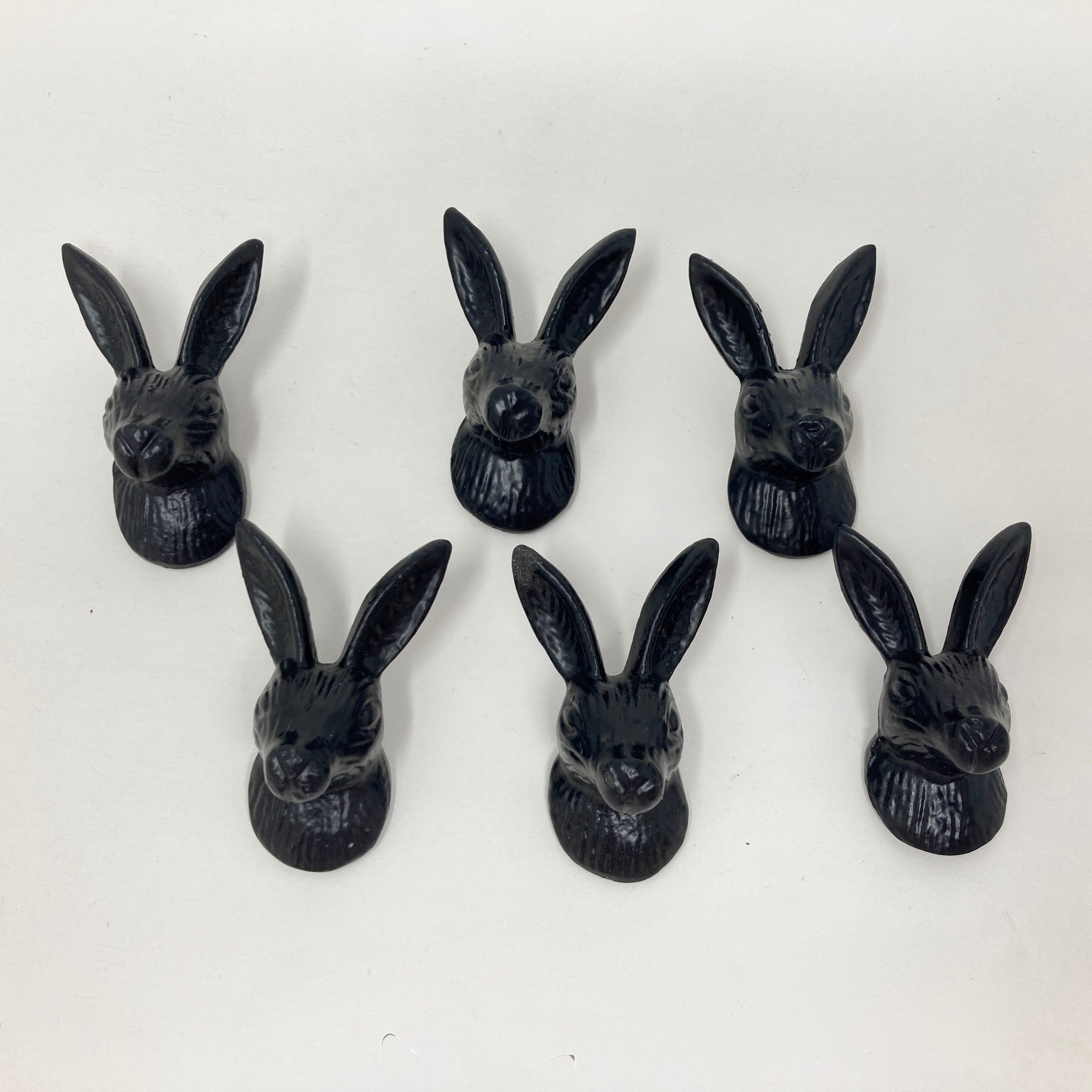 Black Hare Rabbit Drawer Door Pull Knob Animal Handle Kitchen Cupboard Home