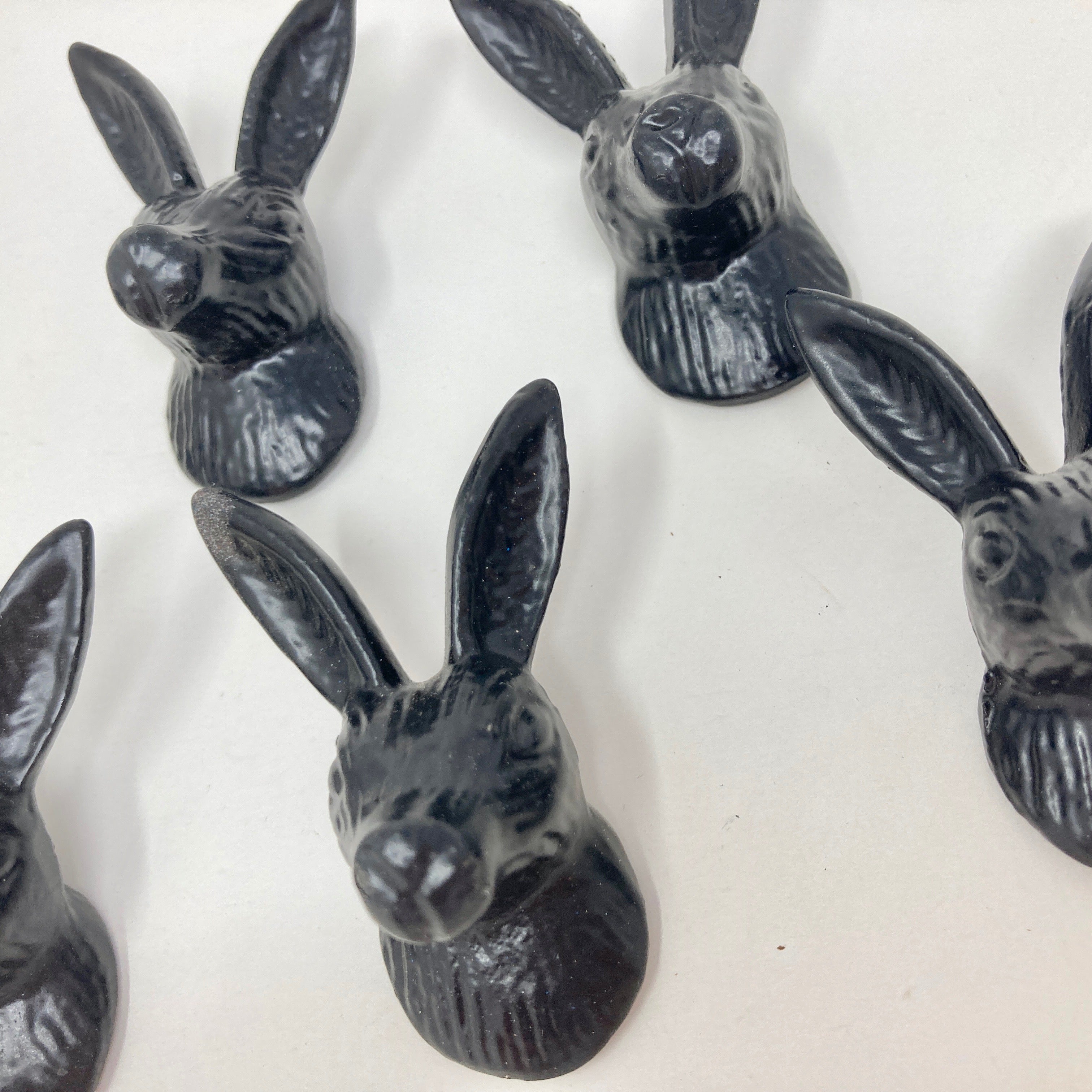 Black Hare Rabbit Drawer Door Pull Knob Animal Handle Kitchen Cupboard Home