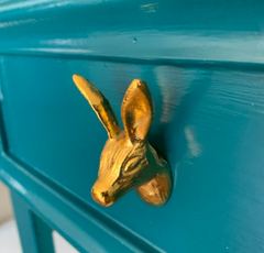 Gold Hare Rabbit Drawer Door Pull Knob Animal Handle Kitchen Cupboard Home