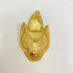 Bright Gold Mr Fox Knob Woodland Iron Drawer Pull Door Pull Animal Knob