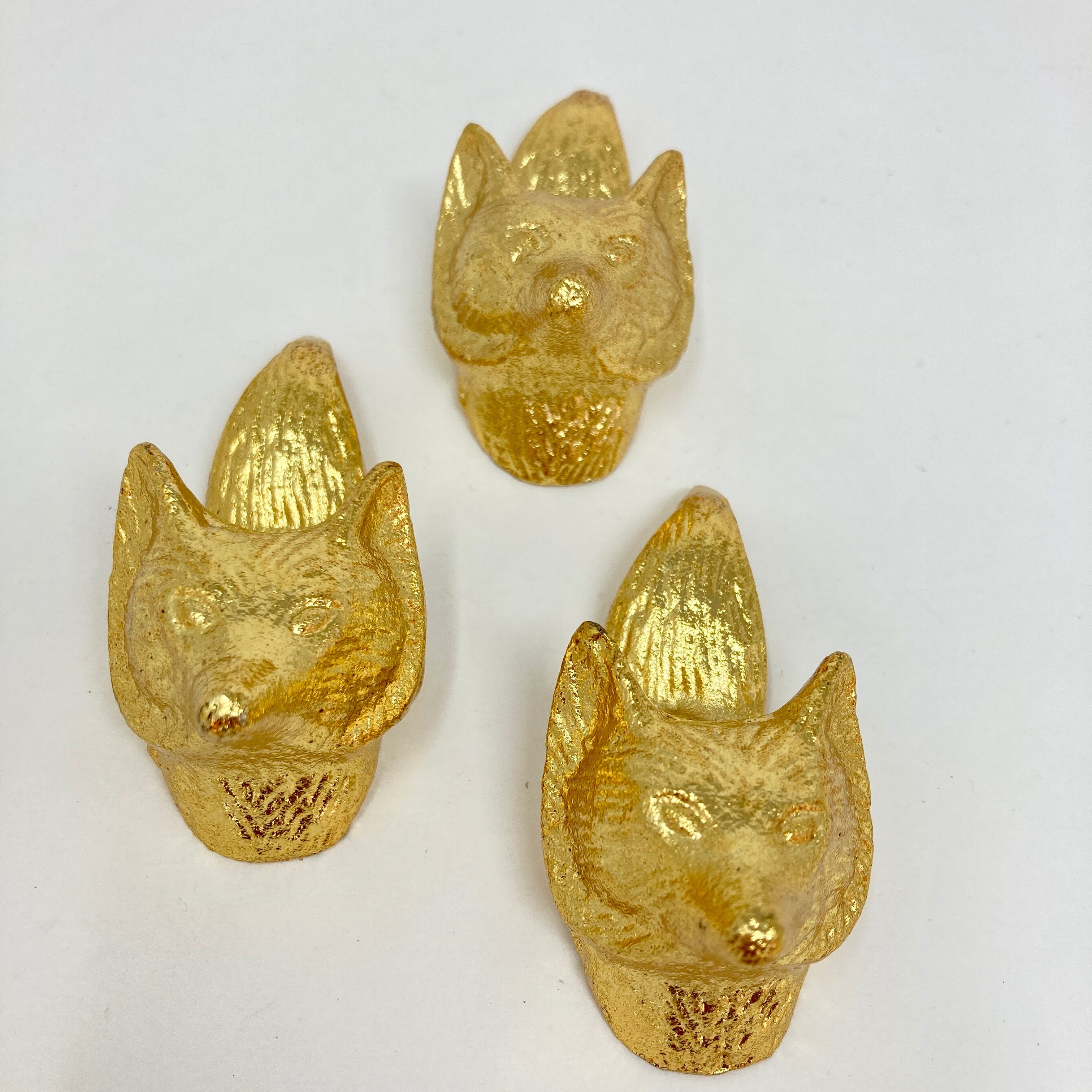 Bright Gold Mr Fox Knob Woodland Iron Drawer Pull Door Pull Animal Knob