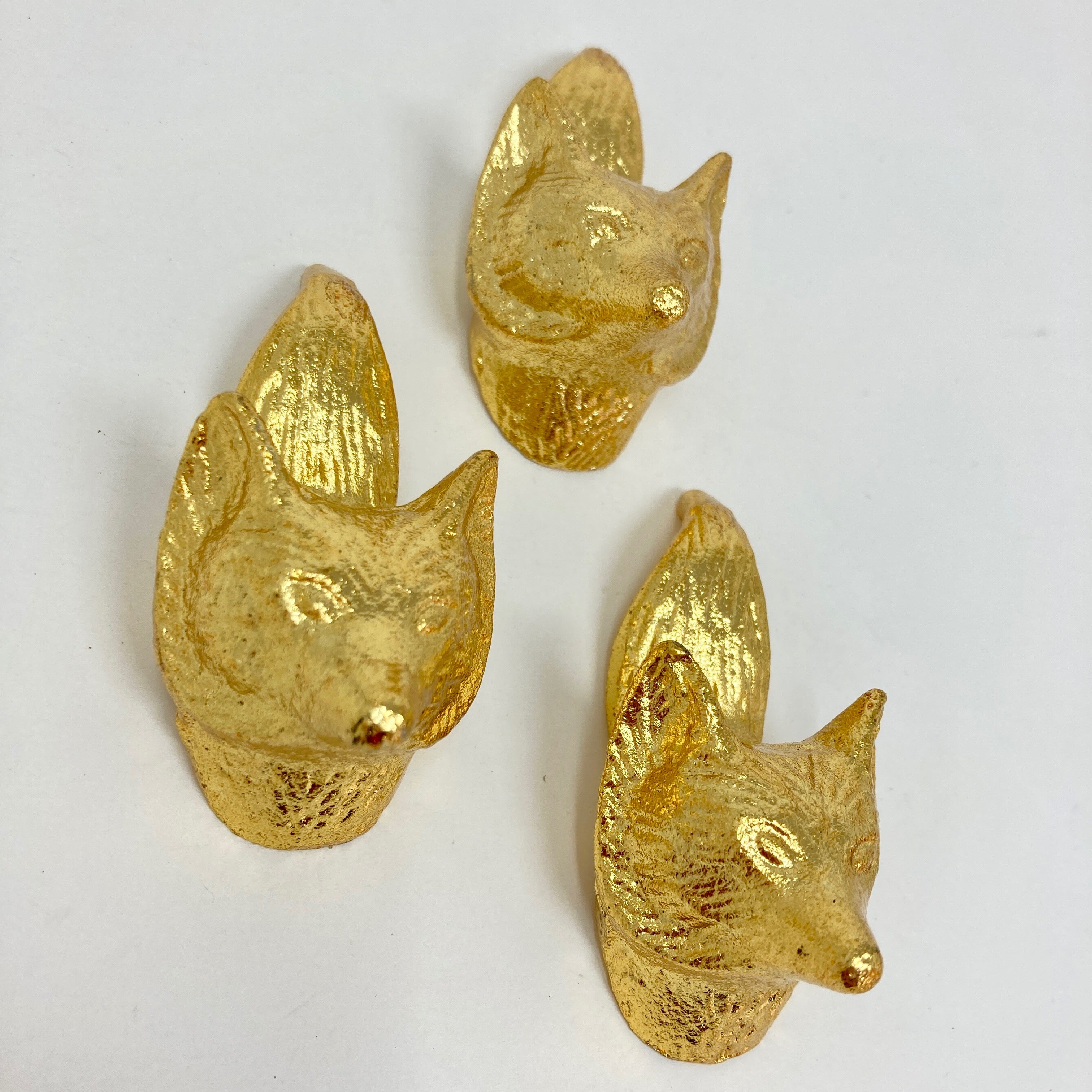 Bright Gold Mr Fox Knob Woodland Iron Drawer Pull Door Pull Animal Knob