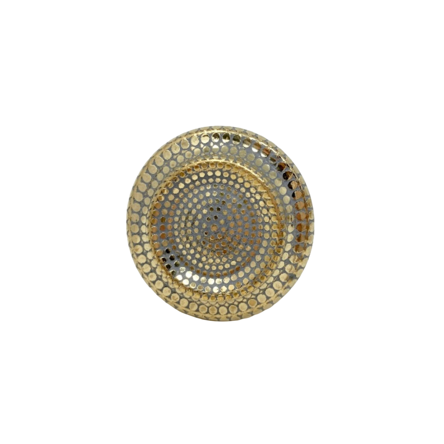Moroccan Gold & Grey Etched Brass Knob