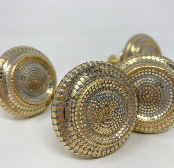 Moroccan Gold & GREY Round Drawer Knob Cupboard Pull Drawer Brass Etched Drawer Knob Brass Bohemian Drawer Knob