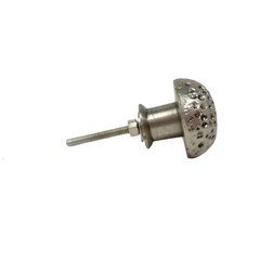 Pewter Hammered Knob Or Cup Handle