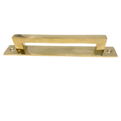 Unlacquered Brass 140mm Square Backplate Handle