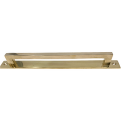 Unlacquered Brass 200mm Square Backplate Handle