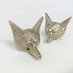 Silver Fox Head Woodland Knob Drawer Pull Door Pull