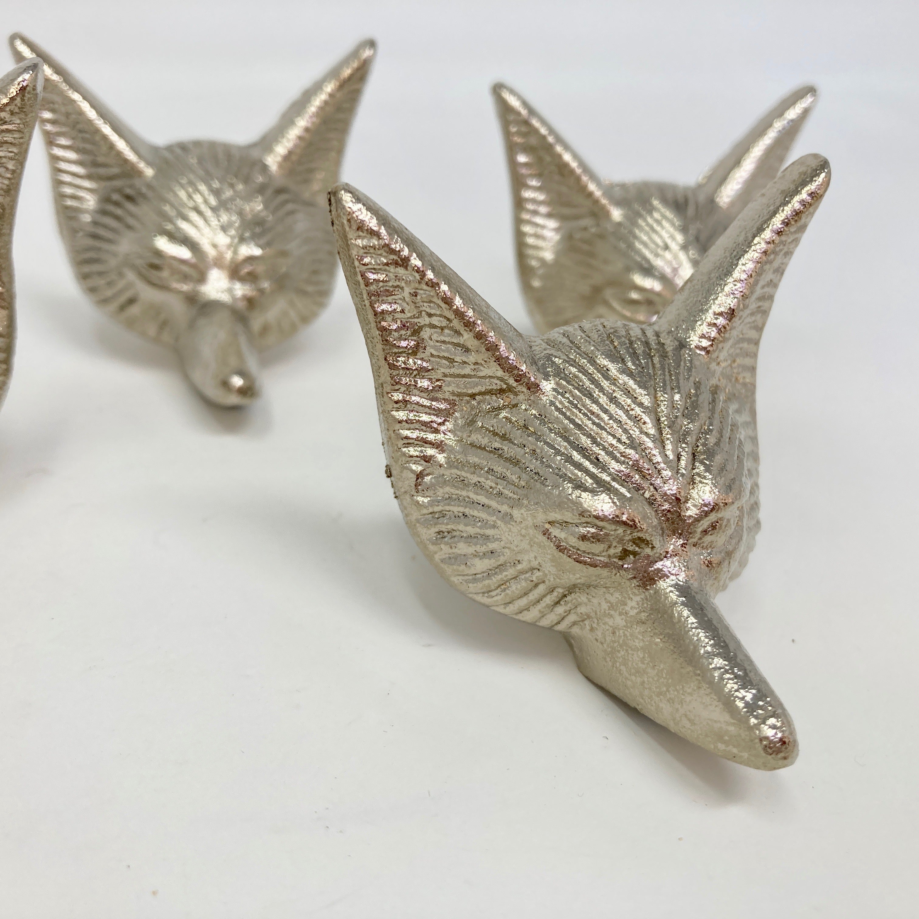 Silver Fox Head Woodland Knob Drawer Pull Door Pull