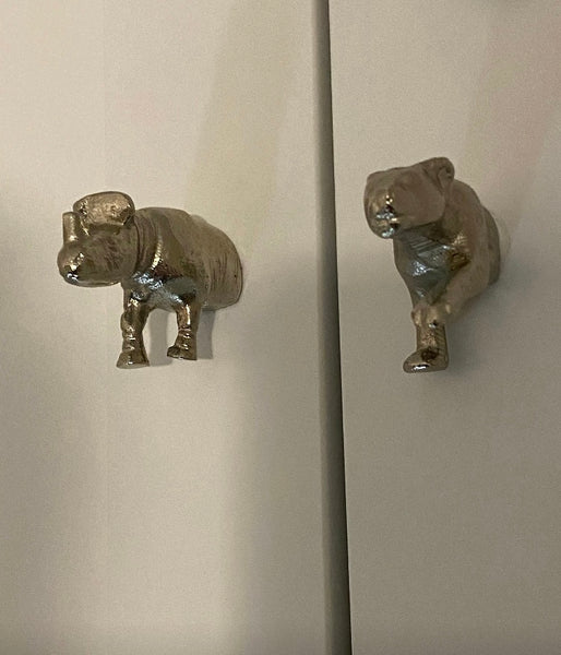 Safari Silver Animal Iron Metal Wall Hooks SET of 6 or Individual knobs or hooks