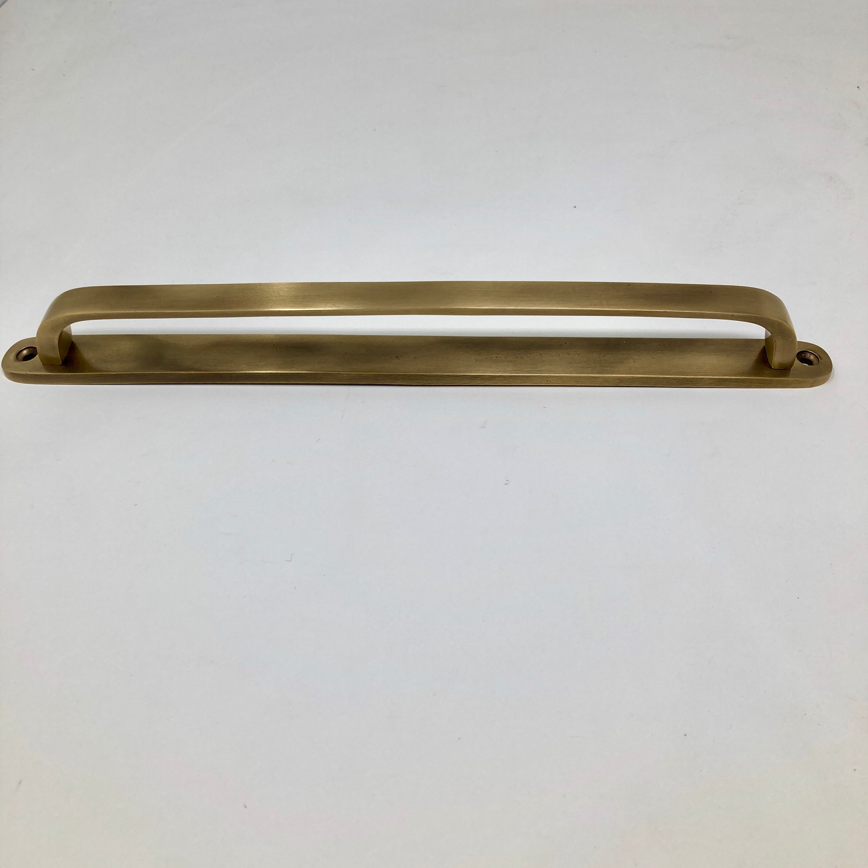 UNLACQUERED Backplate Handles | 4 3/4" | 6.5"| 10.5" | Polished Brass | Antique | Kitchen | Wardrobe | Chest | Cover Holes