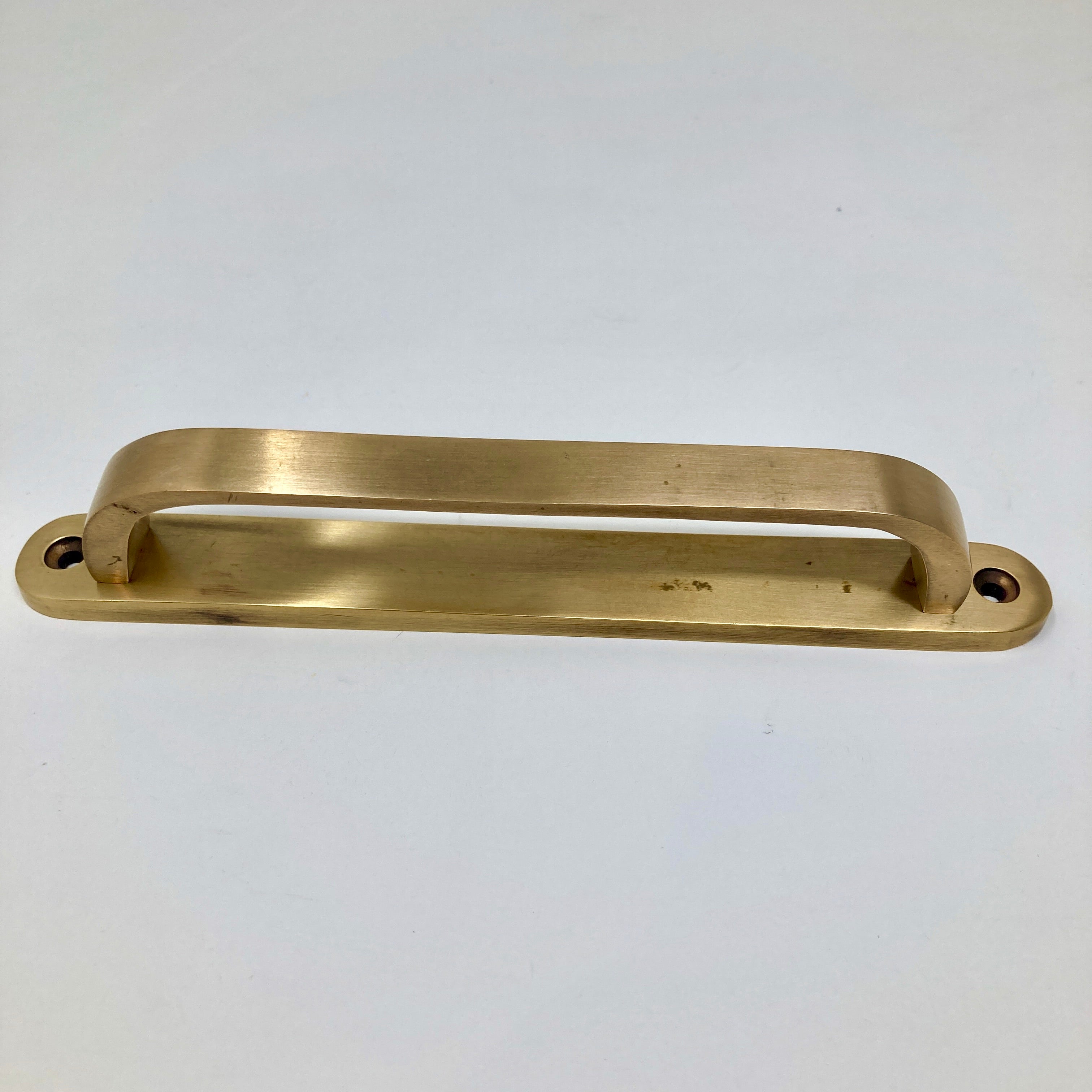 UNLACQUERED Backplate Handles | 4 3/4" | 6.5"| 10.5" | Polished Brass | Antique | Kitchen | Wardrobe | Chest | Cover Holes