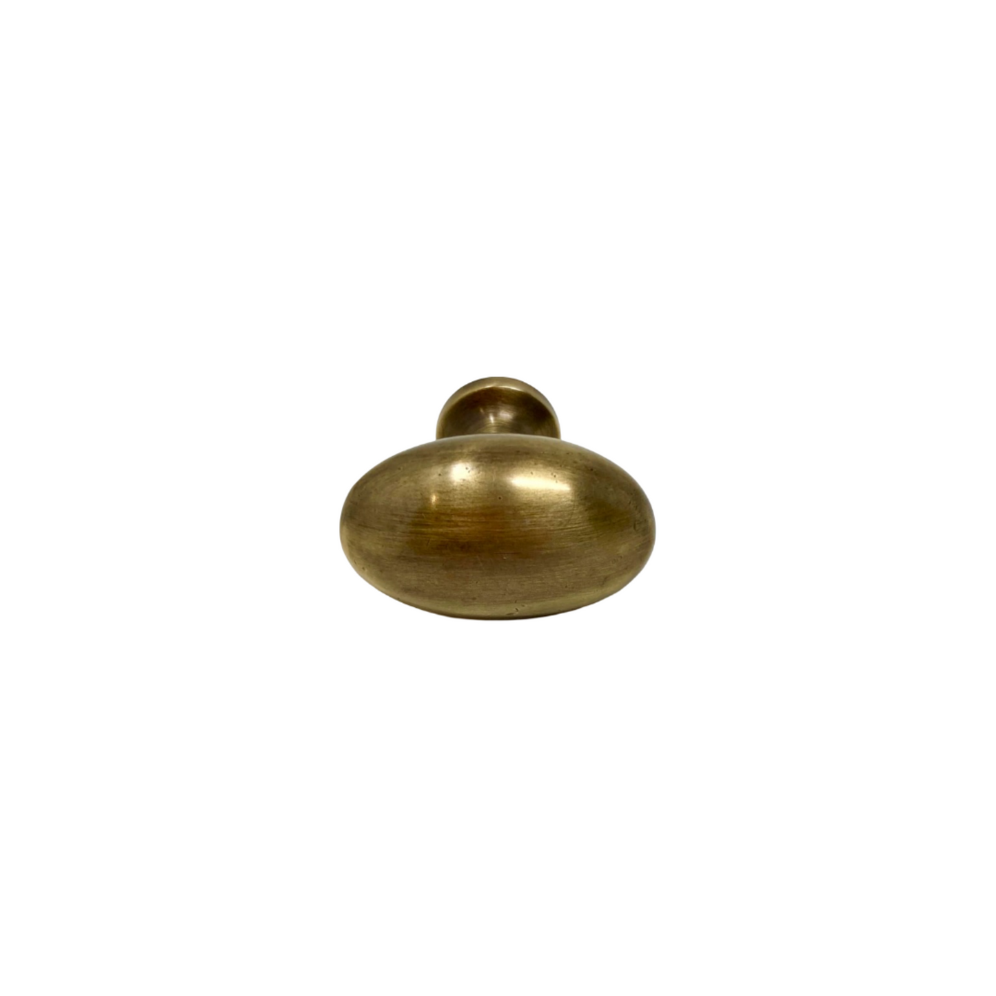 Unlacquered Brass Oval Knob