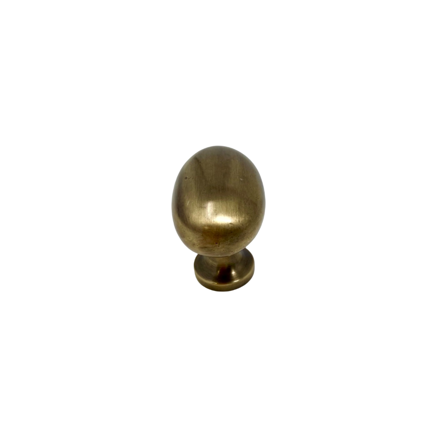 Unlacquered Brass Oval Knob
